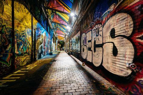 Graffiti Alley at night, near Central, in Cambridge, Massachusetts. | Photography wall art ...