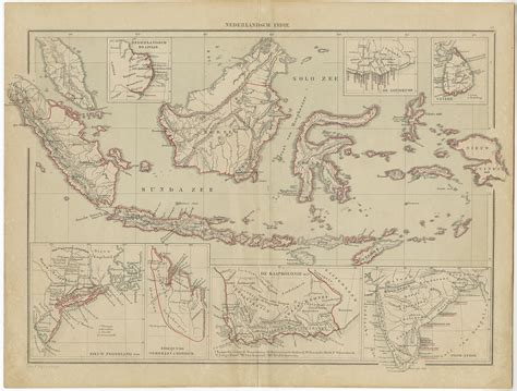 Antique Map of the Dutch East Indies by Heyse (c.1870)