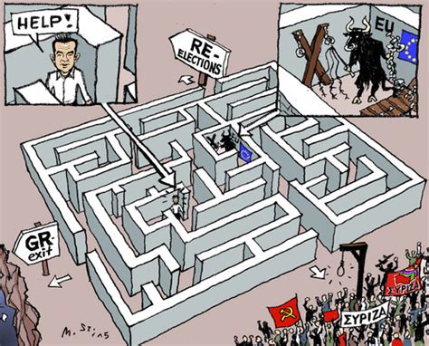 In King Minos Labyrinth? By MarkusSzy | Politics Cartoon | TOONPOOL