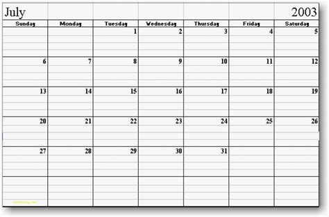 Free Printable Lined Monthly Calendar Template - Printable Templates Free