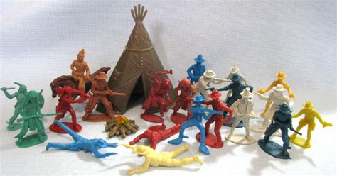 Cowboys + Indians Teepee Plastic Western Playset Figures Lot Toys