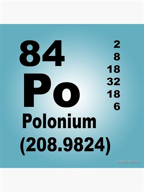 "Polonium periodic table of elements" Photographic Print by ...