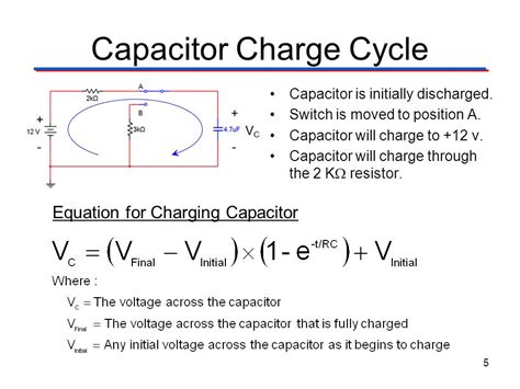 Discharge Capacitor Equation