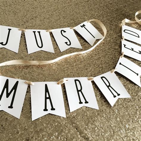 Just Married, Just Married Banner, Printable Banner, Wedding Banner, Wedding Printable Banner ...