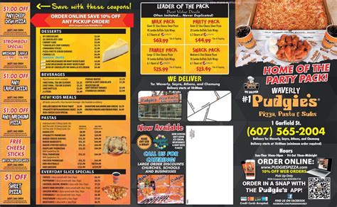 New York Pizza And Pasta Menu