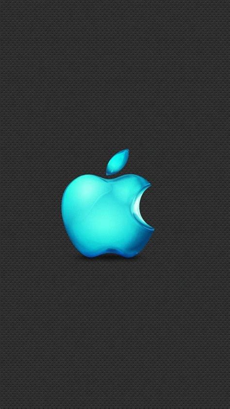 Downloaden Hellblaues 3d-apple-logo Iphone Wallpaper | Wallpapers.com
