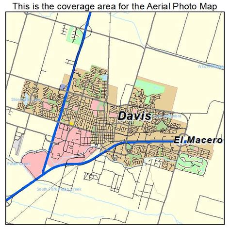 Aerial Photography Map of Davis, CA California