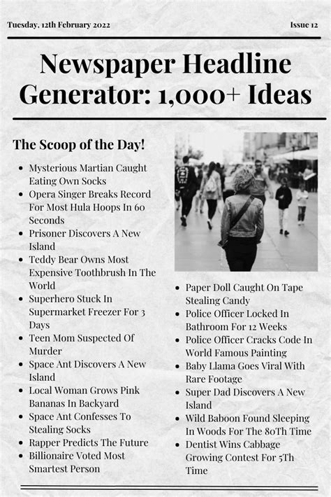 Newspaper Headline Generator: 1,000+ Headline Ideas | Imagine Forest