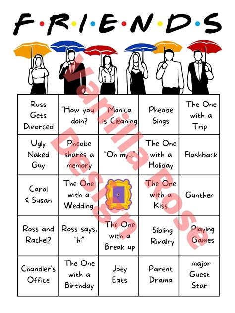 Friends Bingo Game - Etsy