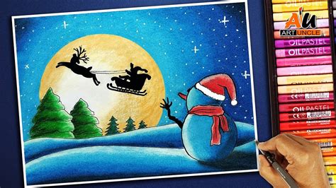 How to draw Santa Claus flying on his sleigh- Step by step for kids ...