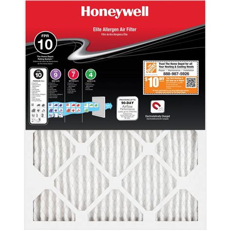 Honeywell 20 x 25 x 1 Elite Allergen Pleated MERV 13 – FPR 10 Air ...