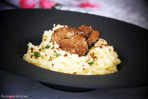 Black truffle risotto; luxurious yet simple vegetarian dish - PassionSpoon