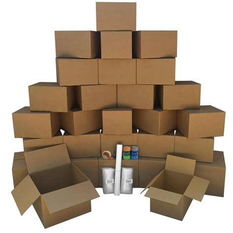 uBoxes Moving Boxes - 2 Room Bigger Smart Moving Kit - 28 Boxes ,Tape ...