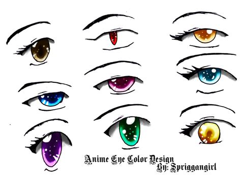 Anime Eye Color Design by Spriggangirl on DeviantArt