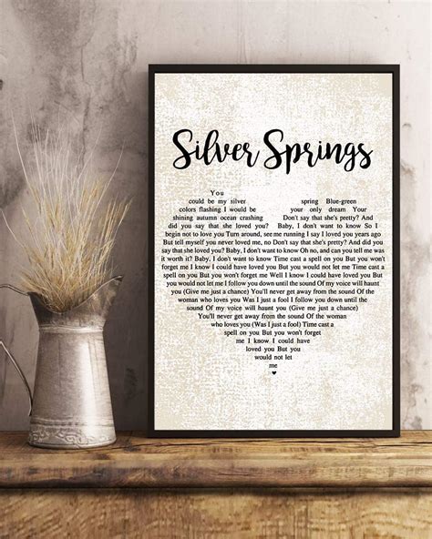 Amazon.com: Mattata Silver Springs Lyrics Poster Print (16" x 24 ...