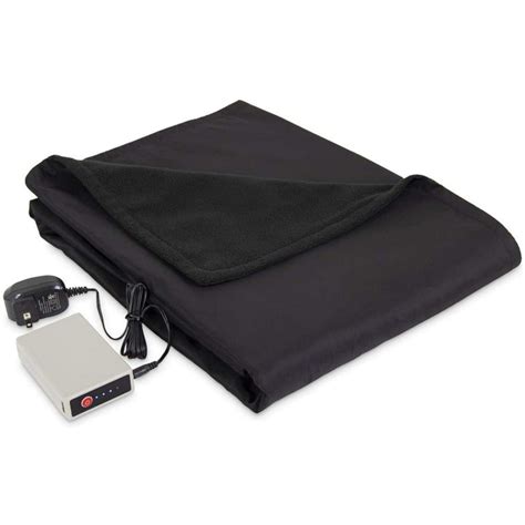 Serta MicroFleece Battery Electric Heated Warming Throw Blanket ...