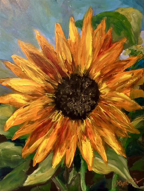 Summer Sunflower Painting by Steph Moraca #paint #art #paintandart | Sunflower painting, Flower ...