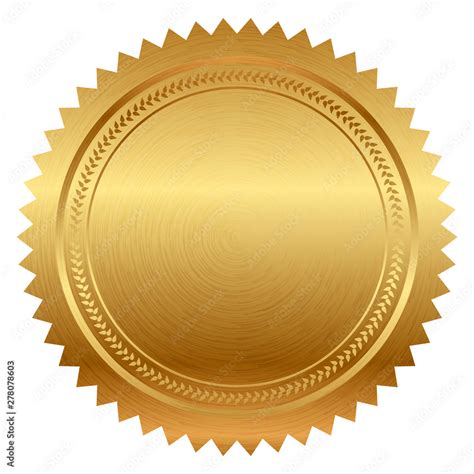 Vector illustration of gold seal Stock Vector | Adobe Stock