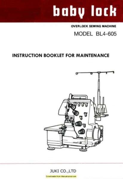 Baby Lock Service Manuals