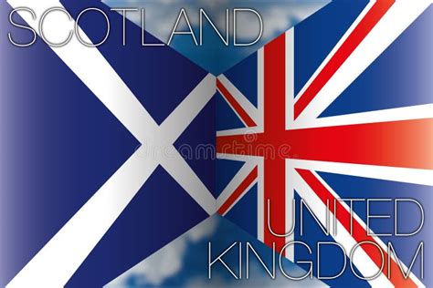 Scotland Vs United Kingdom Flags Stock Illustration - Illustration of dispute, flags: 44245013