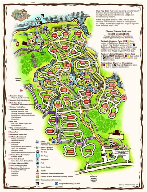 Beautiful Beach Resort: Disney Resorts -- Fort Wilderness Resort & Campground map