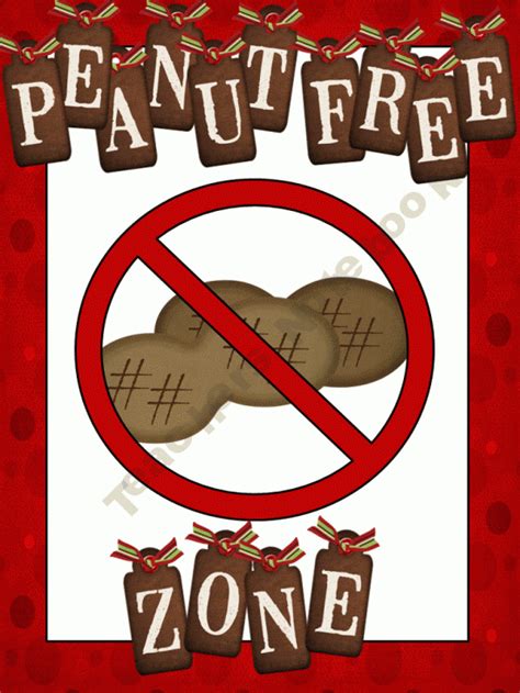 Peanut Free Zone Sign- Macy.