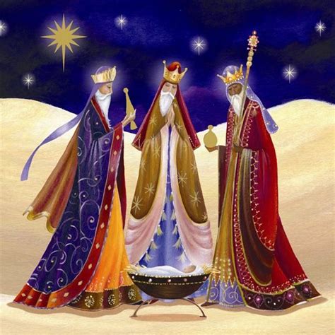 christmas cards of the three wise men | nativity scene depicting three ...