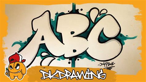 Graffiti Alphabet Tutorial - How to draw Graffiti Bubble Letters A to C ...