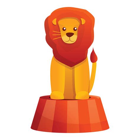 Circus lion icon, cartoon style 14225084 Vector Art at Vecteezy