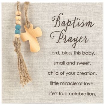 Baptism Prayer Tabletop Plaque, 6 x 6 Inches | Mardel | 4054961