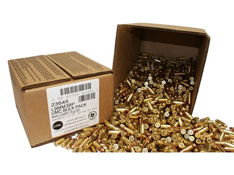 Remington UMC 9mm Luger Ammo 115 Grain Full Metal Jacket Box of 1000