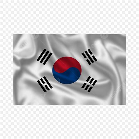 South Korean Flag White Transparent, South Korean Flag Fabric Texture ...