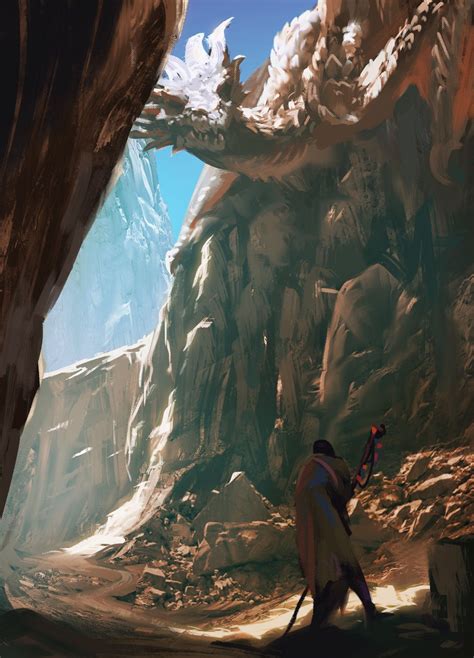 Dragon valley, Jing Xian Wang on ArtStation at https://www.artstation.com/artwork/dragon-valley ...