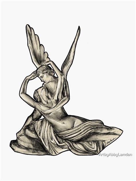 "Cupid and Psyche Mythology Sculpture | Art History" Sticker for Sale by ArtbyAbbyLamdan | Redbubble