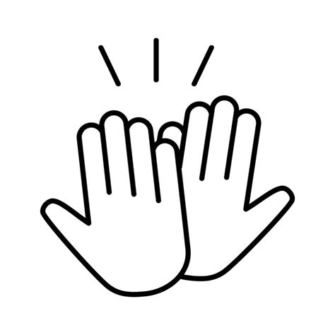 High Five outline Icon 12827630 Vector Art at Vecteezy