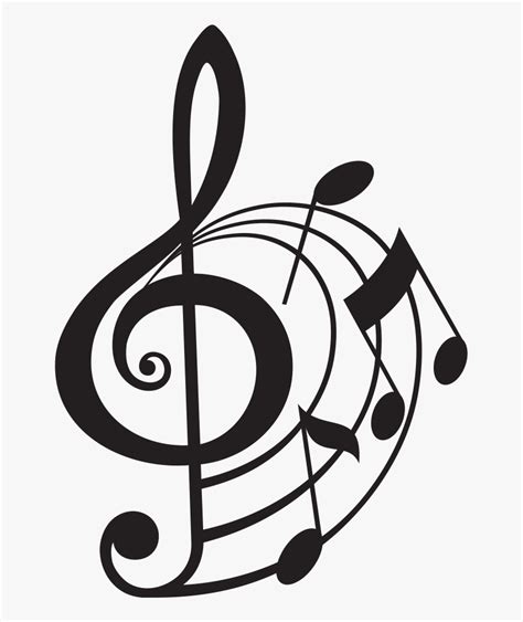 Musical Note Clef Drawing Musical Theatre - Fancy Treble Clef Clip Art, HD Png Download - kindpng