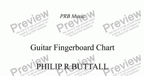 Guitar Fingerboard Chart - Download Sheet Music PDF file