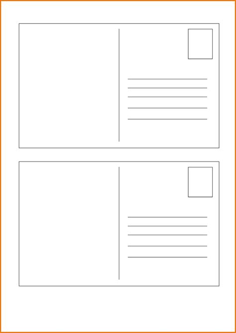 Free Printable Postcard Templates In Microsoft Word 4X6 Postcard Template - CUMED.ORG | Postcard ...