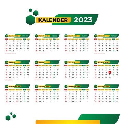 Kalender 2023 Lengkap Dengan Hijriyah Dan Libur Cuti Bersama, Kalender 2023, Template Kalender ...