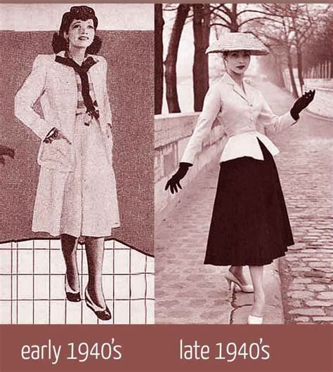 Post-War influence on women's fashion in the 1940s - Glamour Daze