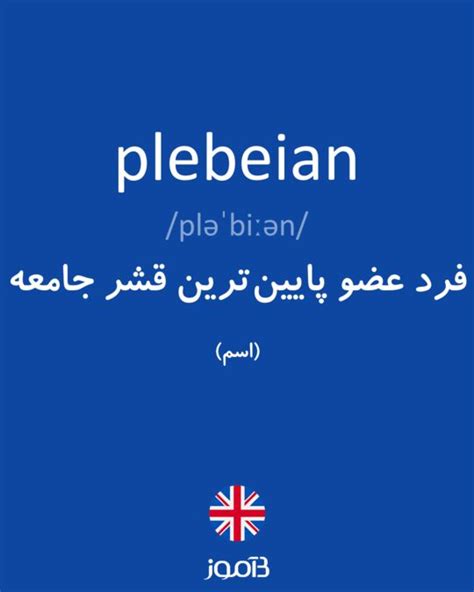 ترجمه کلمه plebeian به فارسی | دیکشنری انگلیسی بیاموز