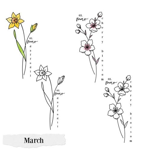 March birth flowers in 2022 | Birth flower tattoos, March birth flowers, Birth flowers