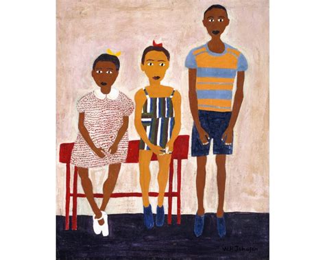 Black Children Folk Art Portrait, African American Painting, William H ...