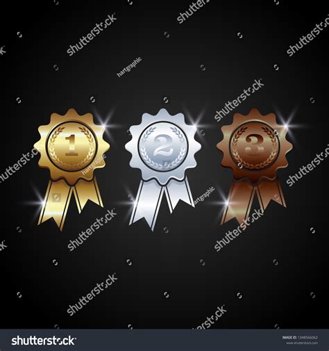 Award Medals Vector Winner Medal Gold Stock Vector (Royalty Free ...