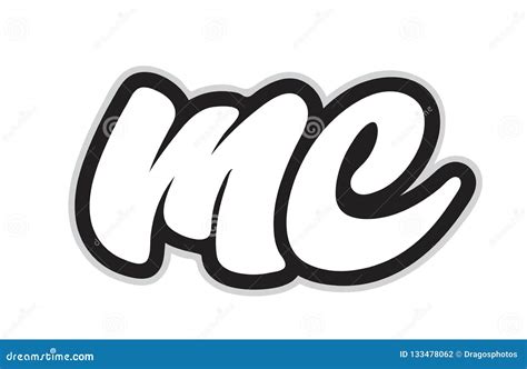 Mc M C Black and White Alphabet Letter Logo Combination Icon Design ...