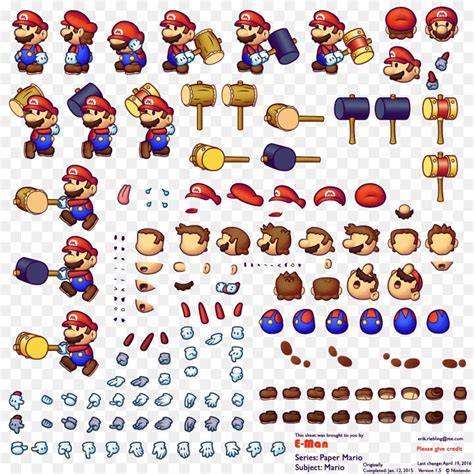 Resultado de imagen de paper mario sprite sheet | Paper mario, Game mario bros, Paper mario ...