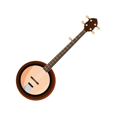 banjo string musical instrument isolated icon 2505427 Vector Art at ...