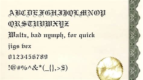 Certificate Font Free Download