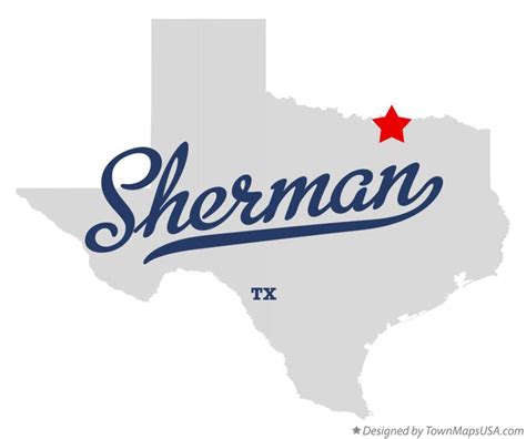 Sherman Tx On Map - Coleen Catharine