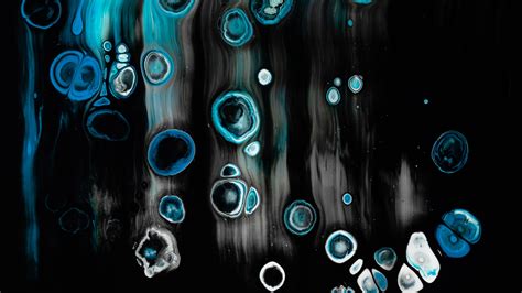 2560x1440 Resolution Blue And Black Abstract Paint 1440P Resolution ...